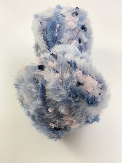 Blue Hour fancy yarn with crochet supplies