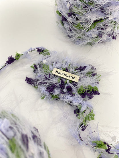 Lavender Vine yarn with purple and natural green tones