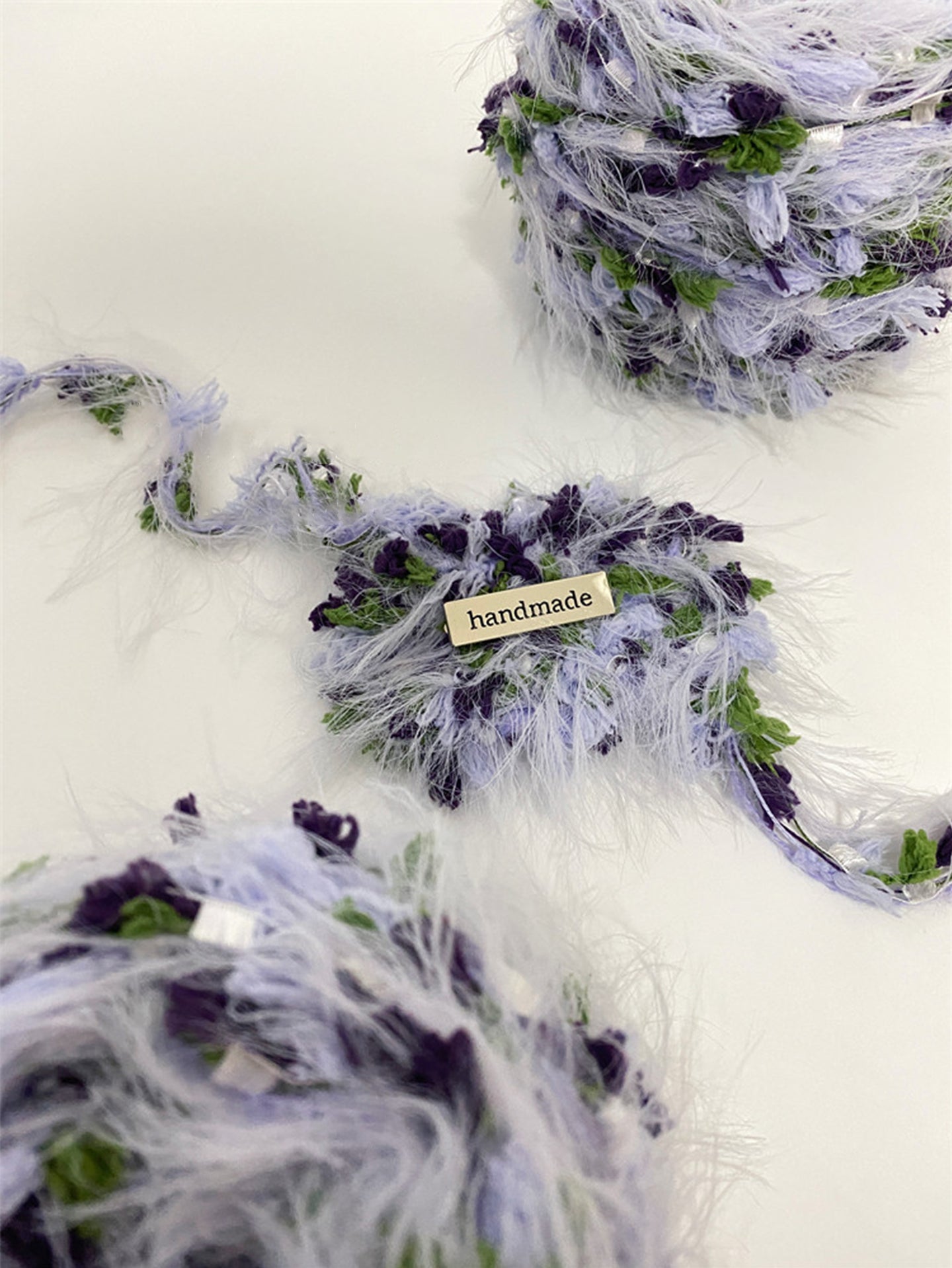 Lavender Vine purple green fancy yarn for crochet and knitting