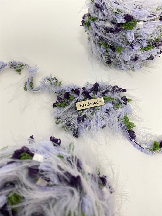 Lavender Vine purple green fancy yarn for crochet and knitting
