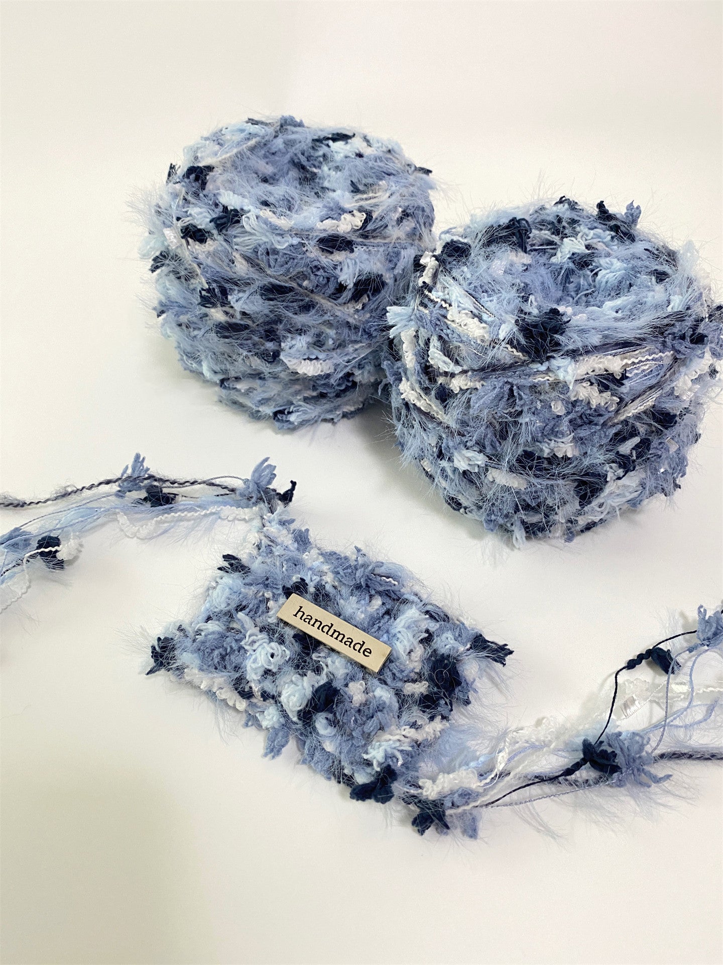 Winter inspired handmade crochet project using Frost Lake yarn